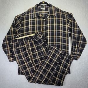Smokey Joes Plaid Leisure Suite L Jacket Plaid Dress Pants 33x29 Pleated Cuffed